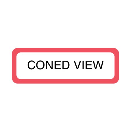 Nevs Position Labels - Coned View 1/2" x 1-1/2" White w/Red & Black XP-145